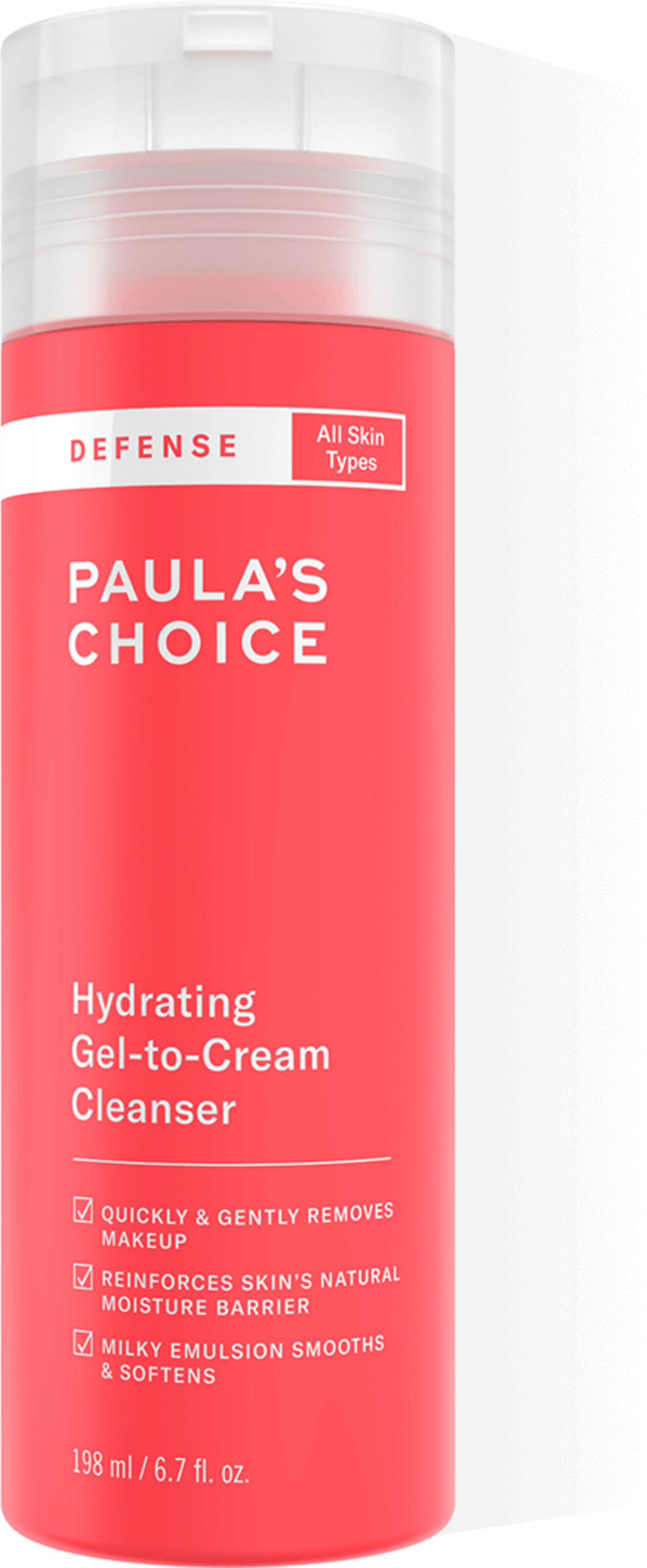 Paula’s choice defense hydrating gel to cream cleanser
